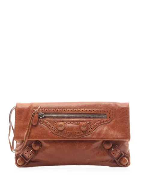 Balenciaga Pre-Owned 2000s Giant Envelope clutch bag Brown 1078013