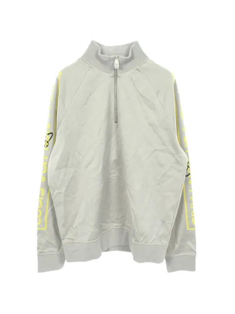 Louis Vuitton Pre-Owned 2010s arm logo half-zip sweater Grey 1075325