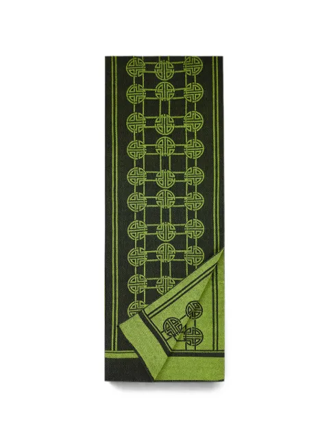 Shanghai Tang Live Long And Prosper scarf Green A5AAS243BX00