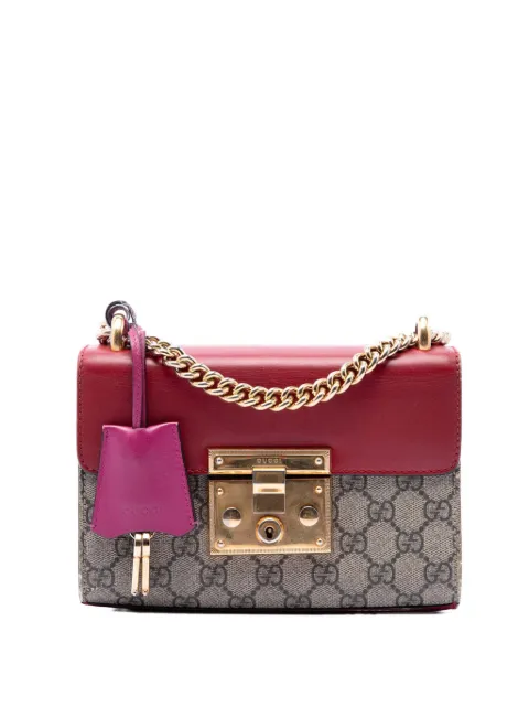 Gucci Pre-Owned 2016-2026 Small GG Supreme Padlock crossbody bag Neutrals T3YDV7LA781W9W5S