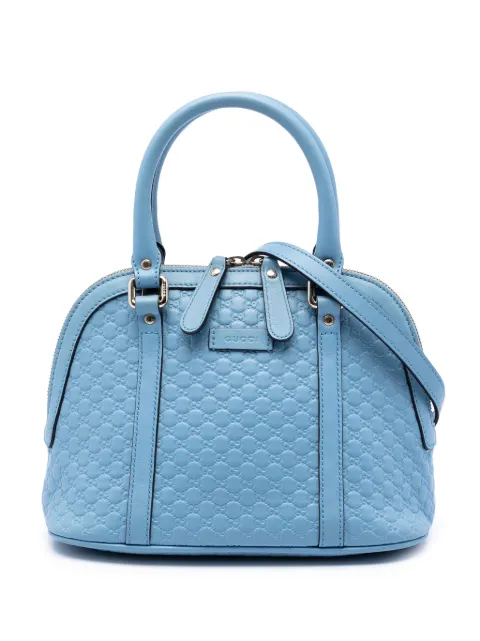 Gucci Pre-Owned 2016-2026 Mini Microguccissima Dome satchel Blue BJ3O35WA8HLNMMQD