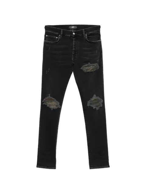 AMIRI MX1 camo-patch jeans Black AMBMJE1158