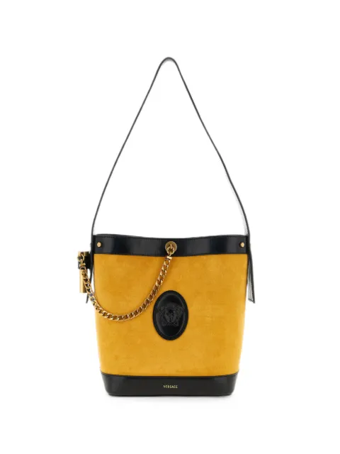 Versace small Pivot Medusa Cameo bucket bag Yellow 10234601A19201