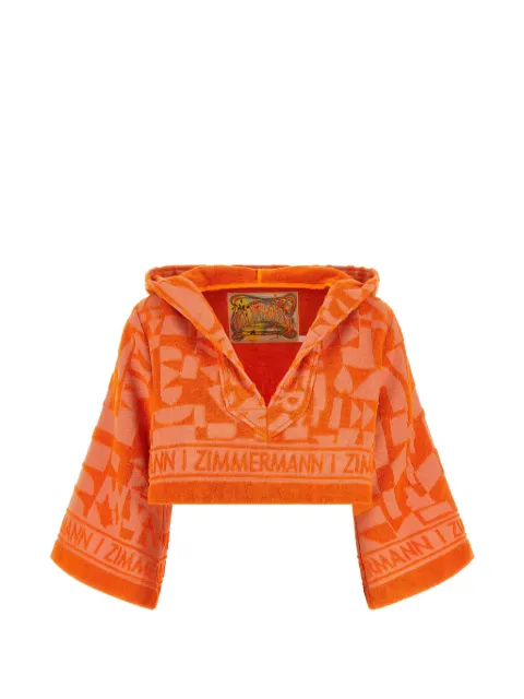 ZIMMERMANN Solstice jacquard-terry hoodie Orange 4285TSS265