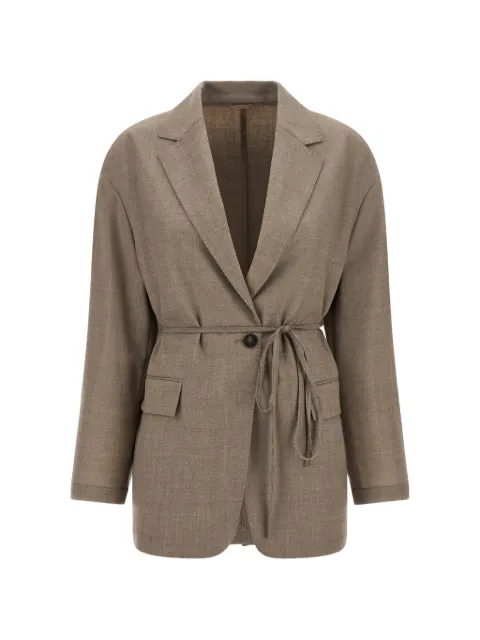 Brunello Cucinelli belted single-breasted blazer Brown MG5507433C1418