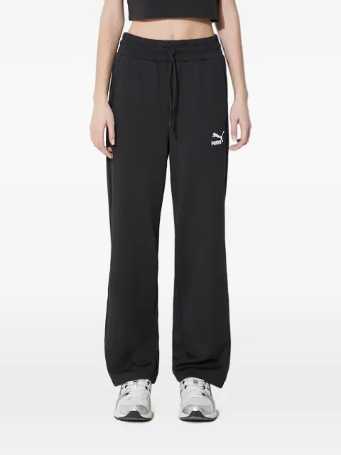 PUMA logo-embroidered drawstring track pants Black 624212