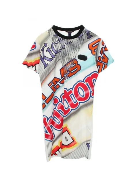 Louis Vuitton Pre-Owned 2010s graphic-print sequin dress White 1075350