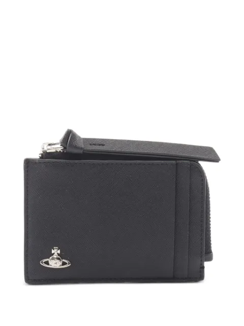 Vivienne Westwood Pre-Owned Orb zip-around card holder Black 1076885