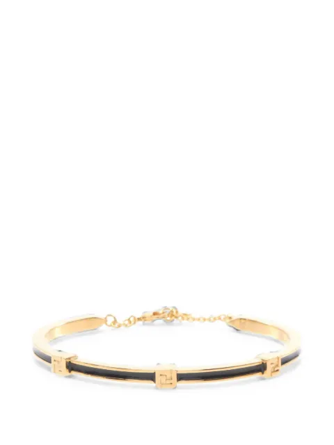 Fendi Pre-Owned 2020s Forever FF logo bracelet Gold 1078887