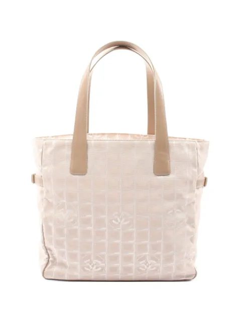 CHANEL Pre-Owned 2004-2005 GM New Travel Line CC logo tote bag Neutrals 10798129042518