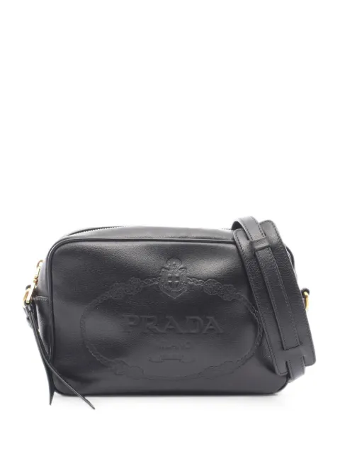 Prada Pre-Owned 2000s logo-embossed shoulder bag Black 1079836