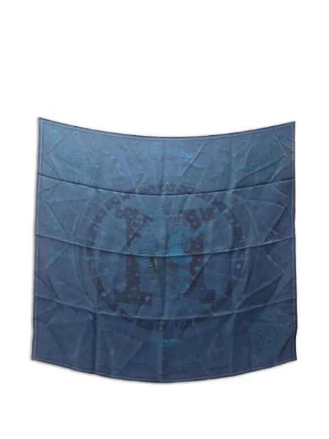 Hermès Pre-Owned 2010s C'est La Fete silk scarf Blue 1077724