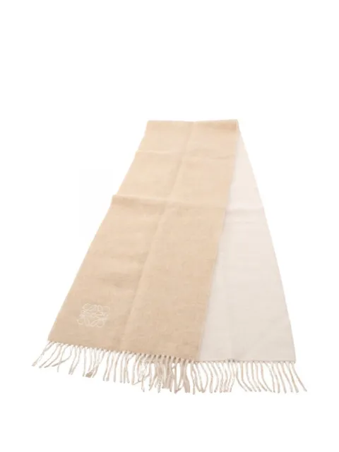 Loewe Pre-Owned 2010s Anagram bicolor scarf Neutrals 1073952