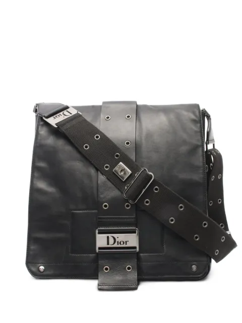 Christian Dior Pre-Owned 2000s leather messenger bag Black 1078433