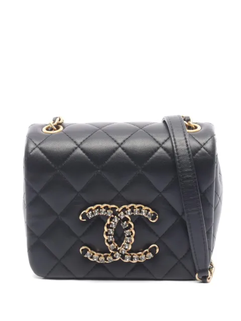 CHANEL Pre-Owned 2021s CC-detail mini bag Black 1080106T2X3UAAA