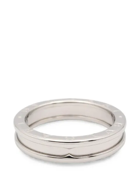 Bvlgari Pre-Owned 2010s B-zero1 logo-engraved ring Silver 1077856