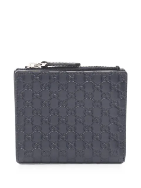 Gucci Pre-Owned 2010s Micro-GG Guccissima wallet Blue 1080000