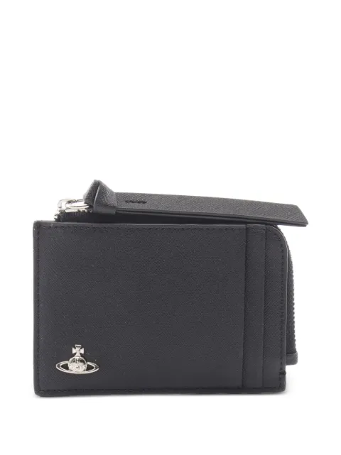 Vivienne Westwood Pre-Owned Orb zip-around card holder Black 1080496