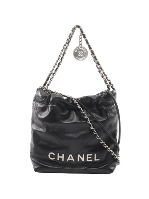 CHANEL Pre-Owned 2021s mini chain bucket bag Black 1080369GAP2496G