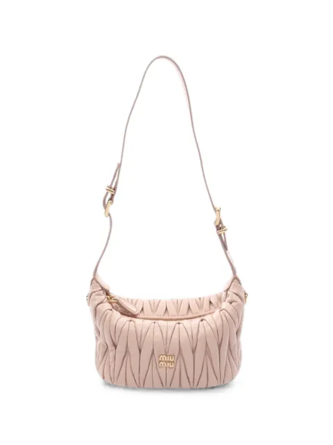 Miu Miu Pre-Owned Matelassé leather shoulder bag Neutrals 1078937