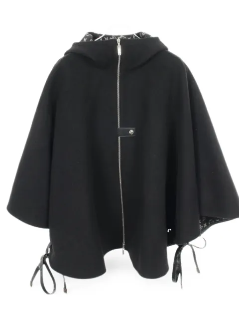 Louis Vuitton Pre-Owned 2010s zip-up hooded cape Black 1069698