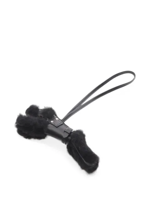Hermès Pre-Owned 2022 Paddy shearling bag charm Black 1080402U