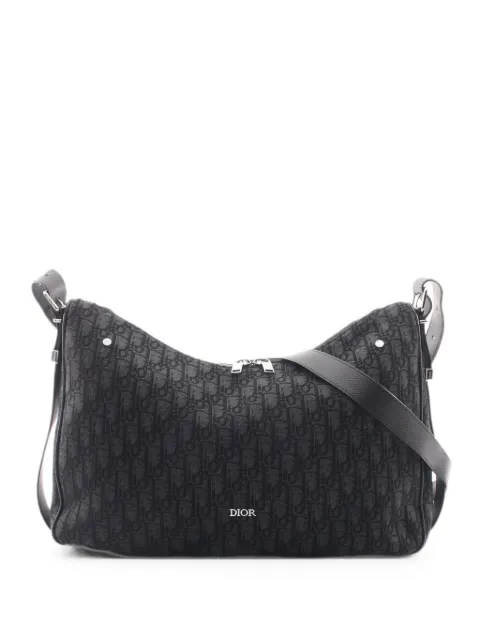 Christian Dior Pre-Owned 2010s Oblique-jacquard zipped shoulder bag Black 1079981
