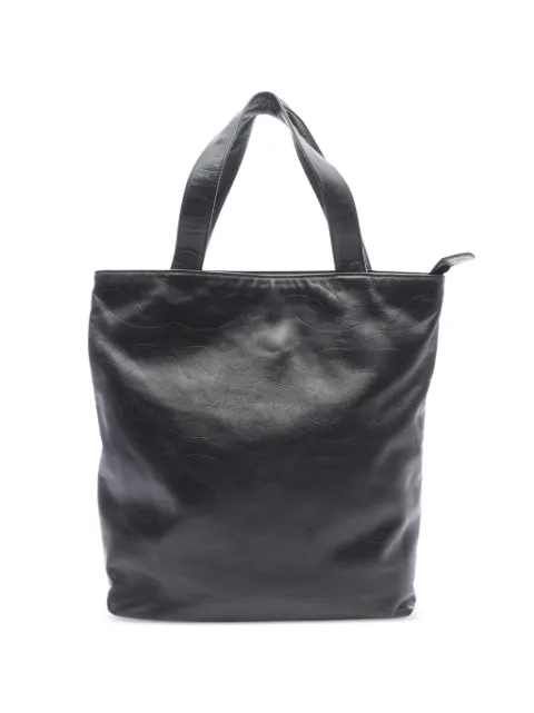 CHANEL Pre-Owned 1997-1999 Coco Mark embossed tote bag Black 10785275977148