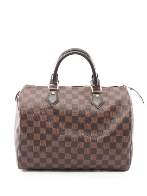 Louis Vuitton Pre-Owned 2010s Damier Ebene Speedy 30 luggage bag Brown 1078113