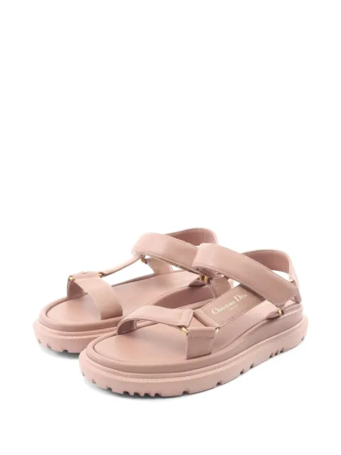 Christian Dior Pre-Owned 2020s D-Wave leather sandals Pink 1073850