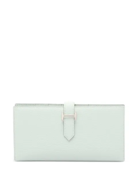 Hermès Pre-Owned 2024 Bearn Souffle bi-fold long wallet Green 1079324W
