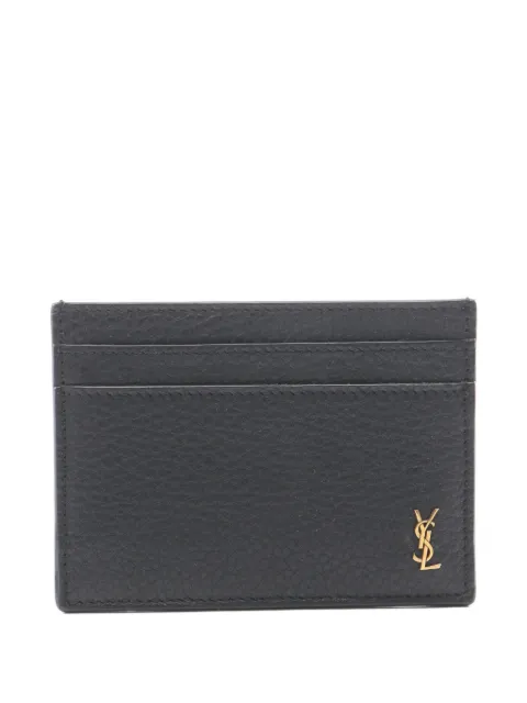 Saint Laurent Pre-Owned 2020s Tiny Cassandra grained-leather card case Black 1078966