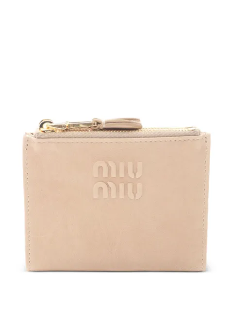 Miu Miu Pre-Owned Nappa bi-fold wallet Neutrals 1078939