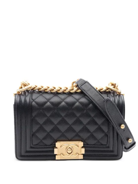 CHANEL Pre-Owned 2021 Boy Chanel chain mini crossbody bag Black 1077250U17PP2H5