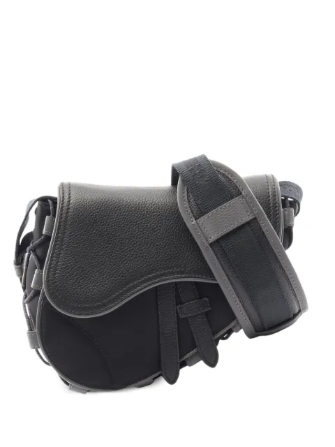 Christian Dior Pre-Owned 2010s x Sacai mini Saddle shoulder bag Black 1075884