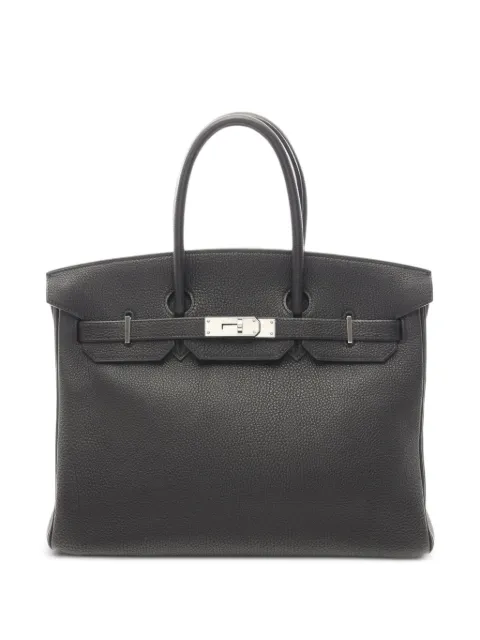 Hermès Pre-Owned 2002 35 Birkin Togo leather handbag Black 1079280FINSQUARE