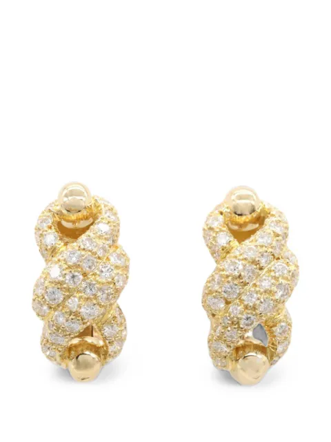 Cartier 2010s Tornado diamond earrings Gold 1075300682550