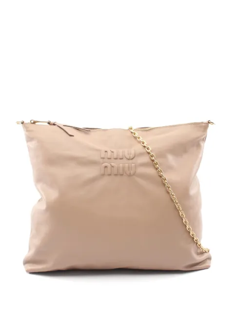 Miu Miu Pre-Owned 2010s Softy chain tote bag Neutrals 1037733