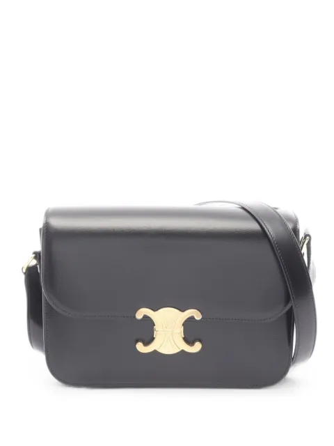 Celine Pre-Owned 2020s medium Triomphe crossbody bag Black 1079073