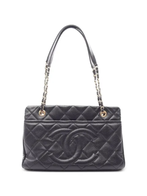 CHANEL Pre-Owned 2012-2013 matelassé Caviar shoulder bag Black 107972817747862