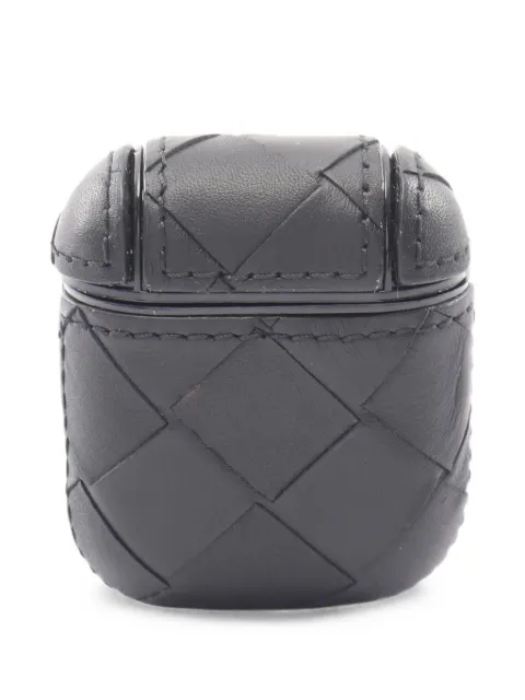 Bottega Veneta Pre-Owned 2010s Intrecciato leather AirPods case Black 1080002
