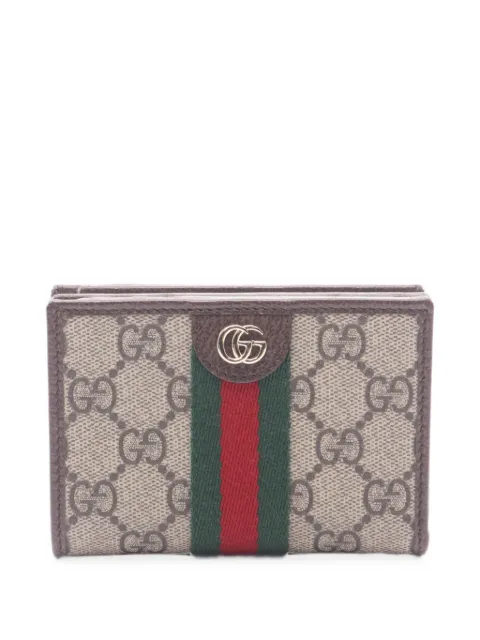 Gucci Pre-Owned 2010s small Ophidia GG Supreme wallet Neutrals 1077100