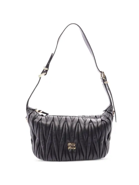 Miu Miu Pre-Owned 2010s matelassé shoulder bag Black 1075582