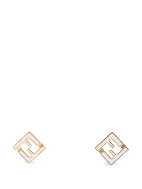 Fendi Pre-Owned 2020s Forever Fendi FF logo earrings Gold 1078890