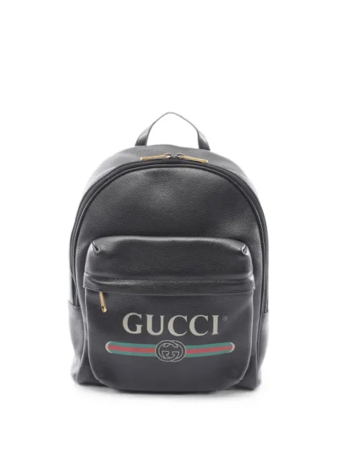 Gucci Pre-Owned 2010s logo-print backpack Black 1079255