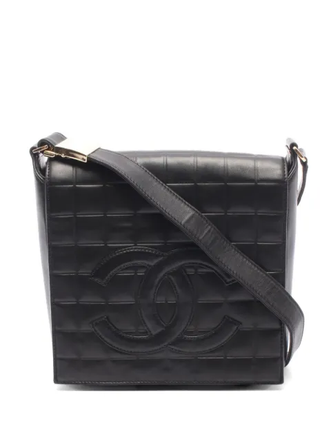 CHANEL Pre-Owned 2000-2002 Chocolate Bar Coco Mark shoulder bag Black 10785346984069