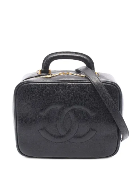 CHANEL Pre-Owned 1996-1997 Coco Mark vanity bag Black 10783614502703