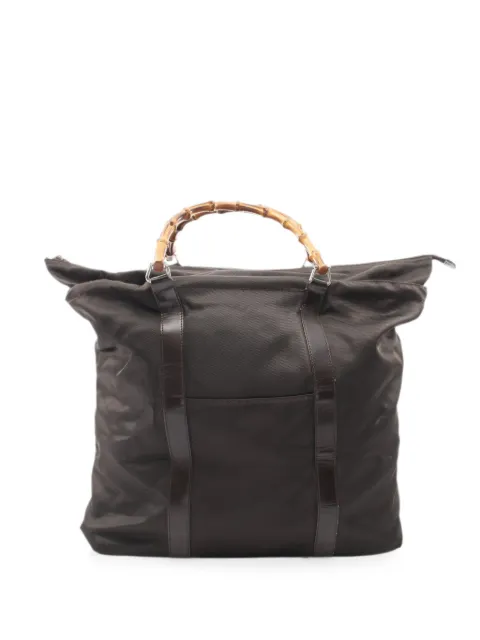 Gucci Pre-Owned 2000s Bamboo handle tote bag Brown 1076020