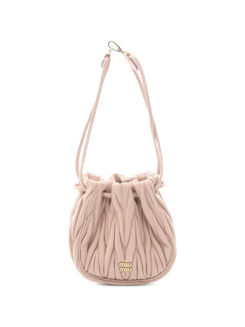 Miu Miu Pre-Owned 2010s matelassé pouch handbag Pink 1075579