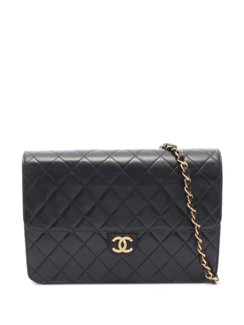 CHANEL Pre-Owned 1997-1999 quilted CC turn-lock shoulder bag Black 10798075124887